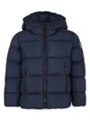 Colmar Blue Down Jacket For Boy With Logo In Blue