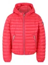 Colmar Fuchsia Down Jacket For Girl With Logo In Red