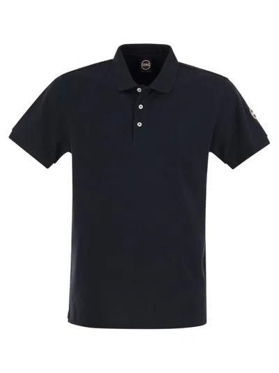 Colmar Logo Patch Short Sleeved Polo Shirt In Navy