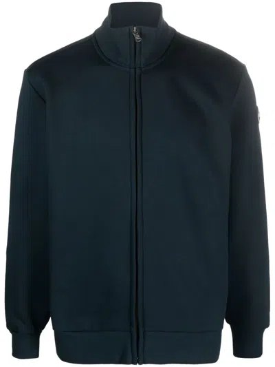Colmar Logo-patch Zip-up Sweatshirt In Blue