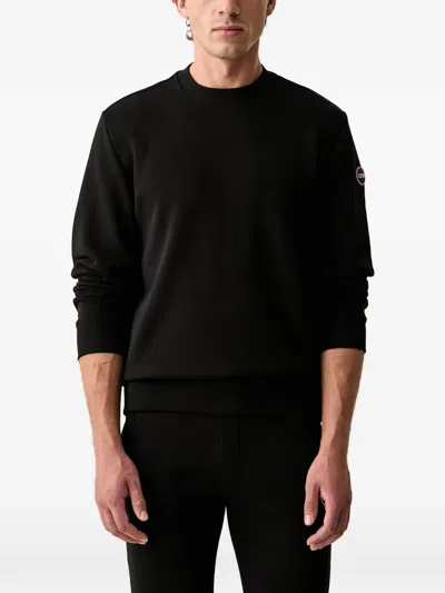 Colmar Logo-patch Crew-neck Sweatshirt In Black