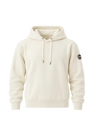 Colmar Logo-patch Drawstring Hoodie In Neutral