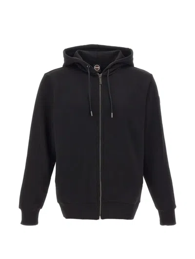Colmar Logo-patch Zip-up Hoodie In Black