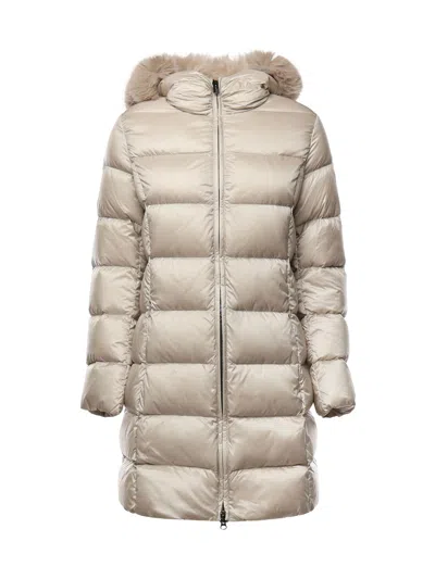 COLMAR LONG DOWN JACKET WITH FAUX FUR