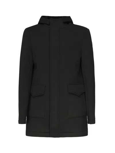 Colmar Long Down Jacket With Hood In Black