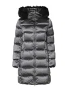 Colmar Furred Hood Mid-length Padded Jacket In Grey