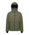 Colmar Hooded Ribbed Ski Jacket In Green