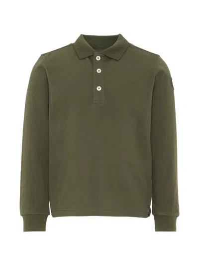 Colmar Kids' Long Sleeve Polo In Green