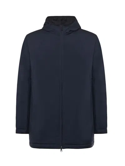 Colmar Long Stretch Jacket With Logo In Blue