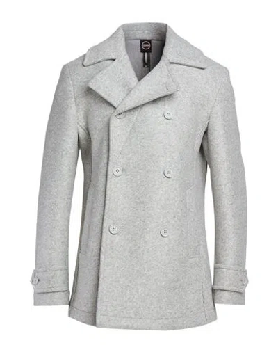 Colmar Man Coat Light Grey Size 40 Polyester, Acrylic, Virgin Wool, Elastane In Gray