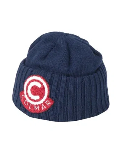 Colmar Man Hat Navy Size Onesize Polyamide, Lyocell, Wool, Cashmere In Blue