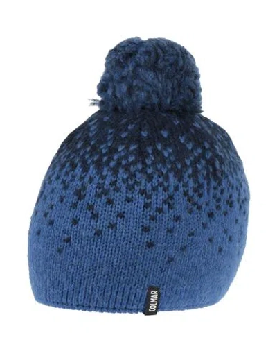 Colmar Man Hat Navy Size Onesize Virgin Wool, Polyamide In Blue