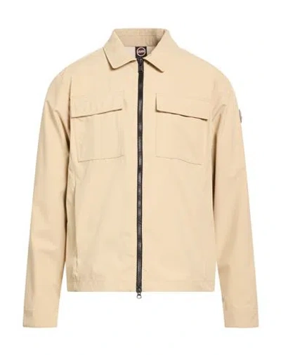 Colmar Man Jacket Beige Size 46 Polyester, Elastane In Brown
