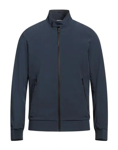 Colmar Man Jacket Navy Size 42 Polyester, Elastane In Navy Blue