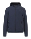 Colmar Man Jacket Navy Size 42 Polyester, Elastane In Navy Blue