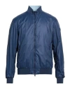 Colmar Man Jacket Navy Size 44 Cotton, Polyester, Elastane In Blue