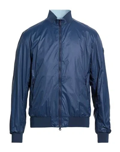Colmar Man Jacket Navy Size 44 Cotton, Polyester, Elastane In Blue