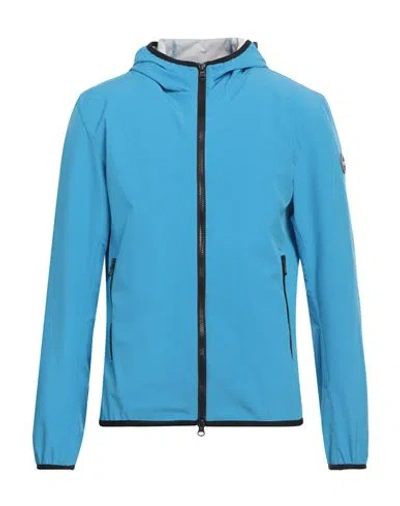 Colmar Man Jacket Turquoise Size 42 Polyester, Elastane In Blue