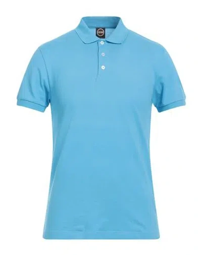 Colmar Man Polo Shirt Azure Size S Cotton, Elastane In Blue