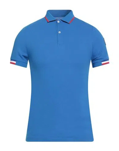 Colmar Man Polo Shirt Blue Size S Cotton, Elastane