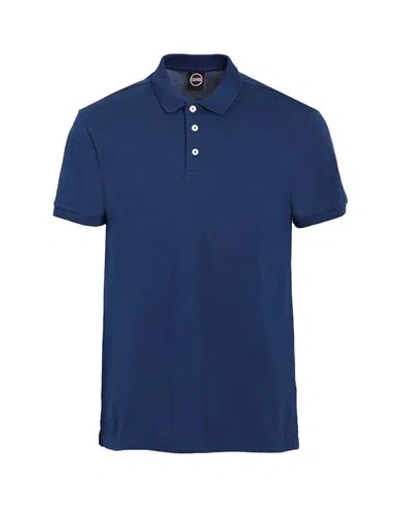 Colmar Man Polo Shirt Blue Size S Cotton, Elastane