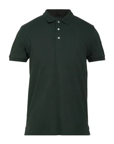 Colmar Man Polo Shirt Dark Green Size S Cotton, Elastane In Gray