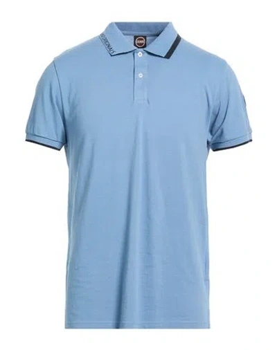 Colmar Man Polo Shirt Light Blue Size L Cotton