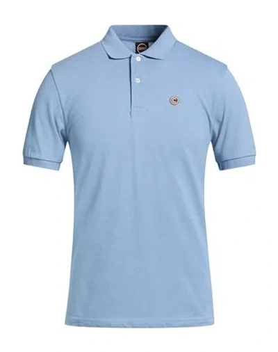 Colmar Man Polo Shirt Light Blue Size M Cotton