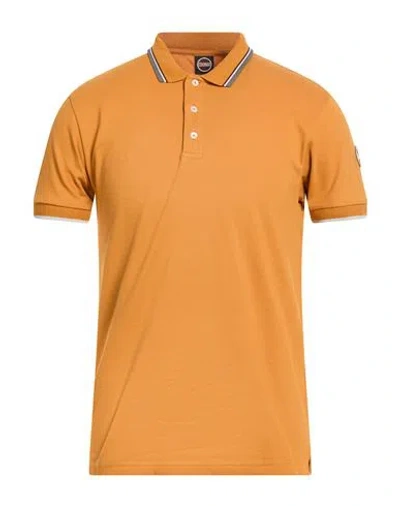 Colmar Man Polo Shirt Mandarin Size L Cotton, Elastane In Orange