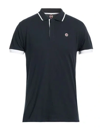 Colmar Man Polo Shirt Midnight Blue Size L Cotton, Elastane