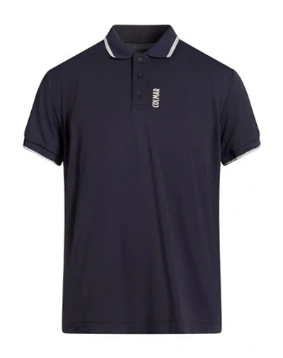 Colmar Man Polo Shirt Midnight Blue Size L Polyamide In Black