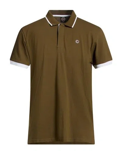 Colmar Man Polo Shirt Military Green Size Xxxl Cotton, Elastane