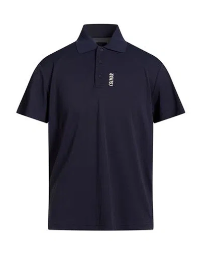 Colmar Man Polo Shirt Navy Size L Polyamide In Blue