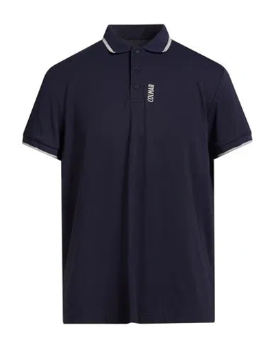 Colmar Man Polo Shirt Navy Size L Polyamide In Blue