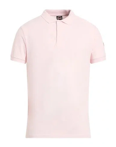 Colmar Man Polo Shirt Pink Size L Cotton, Elastane