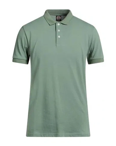 Colmar Man Polo Shirt Sage Green Size S Cotton, Elastane