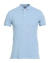 Colmar Man Polo Shirt Sky Blue Size L Cotton, Elastane