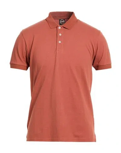 Colmar Man Polo Shirt Tan Size L Cotton, Elastane In Orange