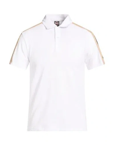 Colmar Man Polo Shirt White Size L Cotton, Elastane