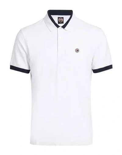 Colmar Man Polo Shirt White Size S Cotton, Elastane
