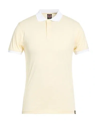 Colmar Man Polo Shirt Yellow Size L Supima In Neutral