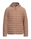 Colmar Man Puffer Light Brown Size 44 Polyester, Polyamide, Elastane In Beige