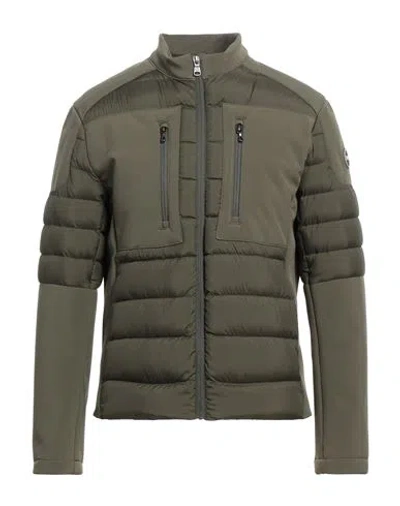 Colmar Man Puffer Military Green Size 48 Polyester, Elastane In Green