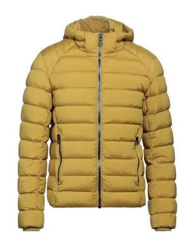 Colmar Man Puffer Mustard Size 42 Nylon, Elastane In Yellow