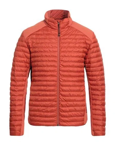 Colmar Man Puffer Rust Size 42 Polyester, Polyamide, Elastane In Red