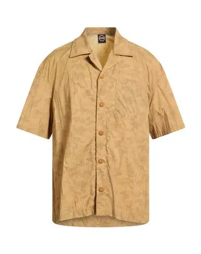Colmar Man Shirt Camel Size L Polyamide In Brown