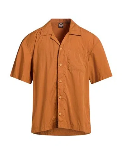 Colmar Man Shirt Camel Size M Polyamide In Orange