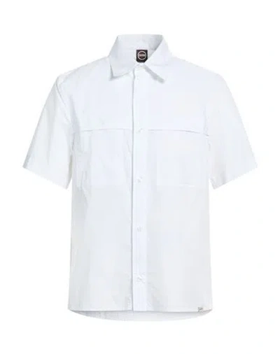 Colmar Man Shirt White Size Xxl/xxxl Cotton In Pattern
