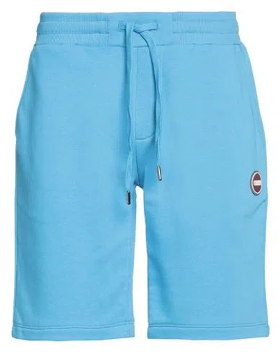 Colmar Man Shorts & Bermuda Shorts Azure Size L Cotton, Polyester In Blue