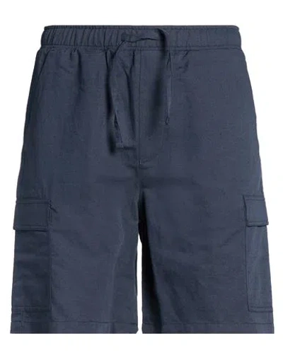 Colmar Man Shorts & Bermuda Shorts Navy Size 40 Linen, Cotton In Blue